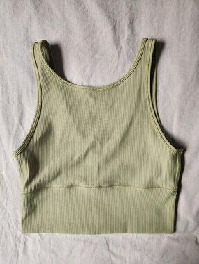 Lululemon Power Pivot Ribbed Tank Top Bronze Green - Size 8